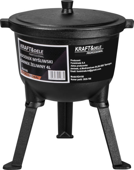 Ceaun de vanatoare din fonta cu capac si picioare 4L (KD4185) [13]