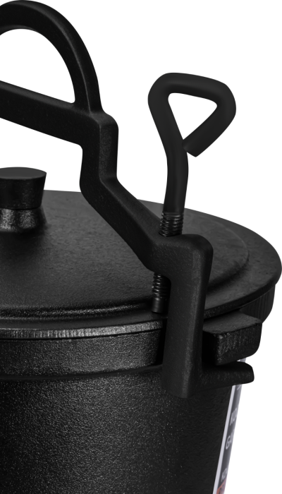 Ceaun de vanatoare din fonta cu capac si picioare 4L (KD4185) [10]