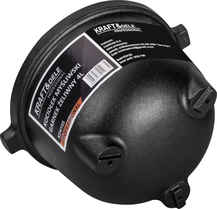 Ceaun de vanatoare din fonta cu capac si picioare 4L (KD4185) [3]