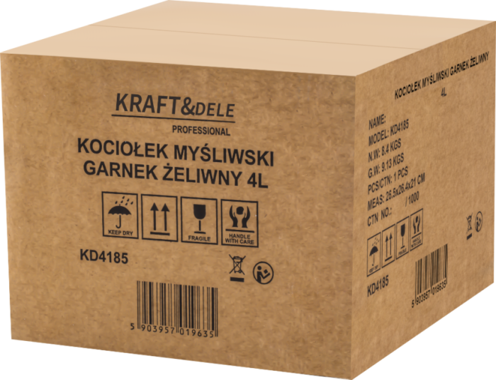 Ceaun de vanatoare din fonta cu capac si picioare 4L (KD4185) [16]