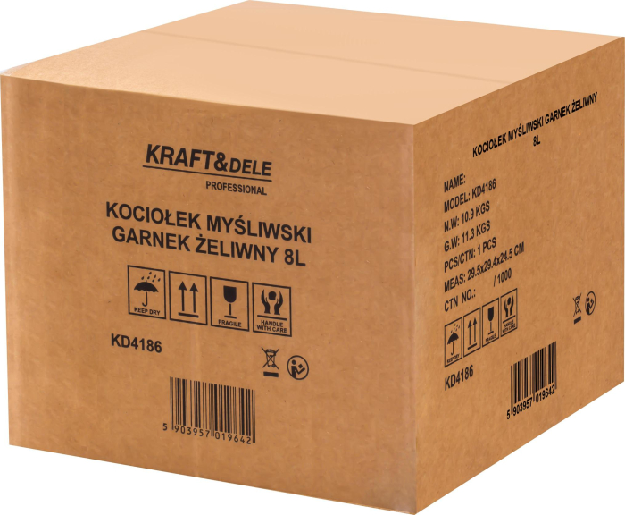 Ceaun de vanatoare din fonta cu capac si picioare 8L (KD4186) [16]