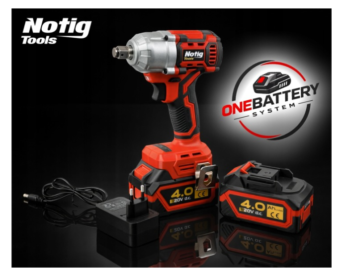 Cheie de impact cu acumulator 20V 2x4.0Ah fara perii pentru strangere si desfacere suruburi (N4345) [8]