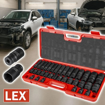 Set tubulare de impact 1/2" scurte si lungi 8-32 mm, 35 piese in valiza (LXISS36E) [6]