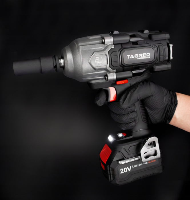 Cheie impact fara fir 20V, 2x4Ah Li-Ion, 1898 Nm, 1/2", 3 trepte viteza, cu incarcator si valiza (TA8000) [2]