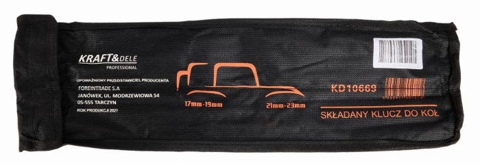 Cheie pliabila pentru desfacut roti 17-19 mm  21-23 mm (KD10669) [7]