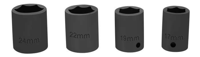Cheie pneumatica de impact 1/2" 1800 Nm cu set 13 piese (KD5784) [9]