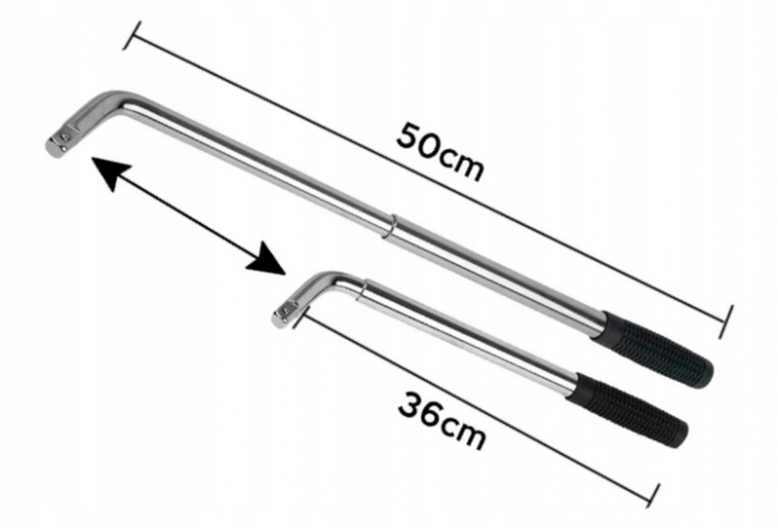 Cheie telescopica extensibila roti tip L 17 19 21 23mm (S10701) [4]