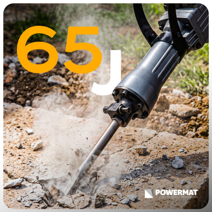 Ciocan demolator 3250W, 65J, 1400 BPM, HEX 30mm, pentru beton si asfalt PM1648 (PM-MWB-3250M) [24]