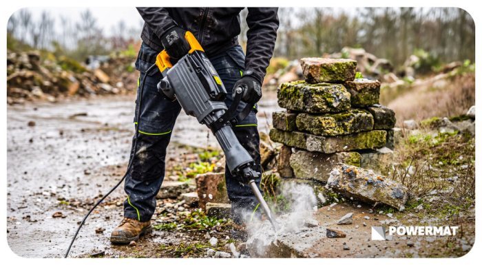 Ciocan demolator 3250W, 65J, 1400 BPM, HEX 30mm, pentru beton si asfalt PM1648 (PM-MWB-3250M) [19]
