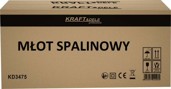 Ciocan demolator pe benzina 52cc 4.9kW cu energie impact 35–65J pentru lucrari constructii (KD3475) [15]