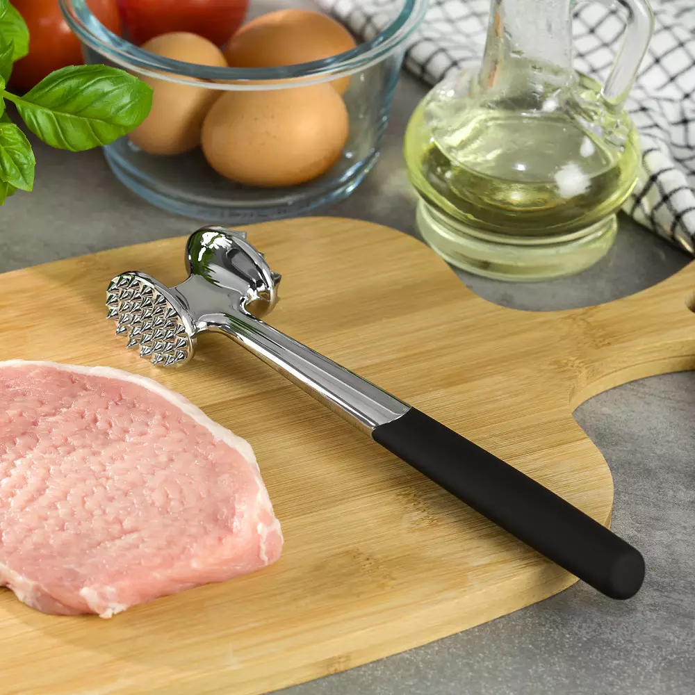 Ciocan pentru fragezire carne din otel inoxidabil cu maner antiderapant, 22 cm (KH-4000) [5]
