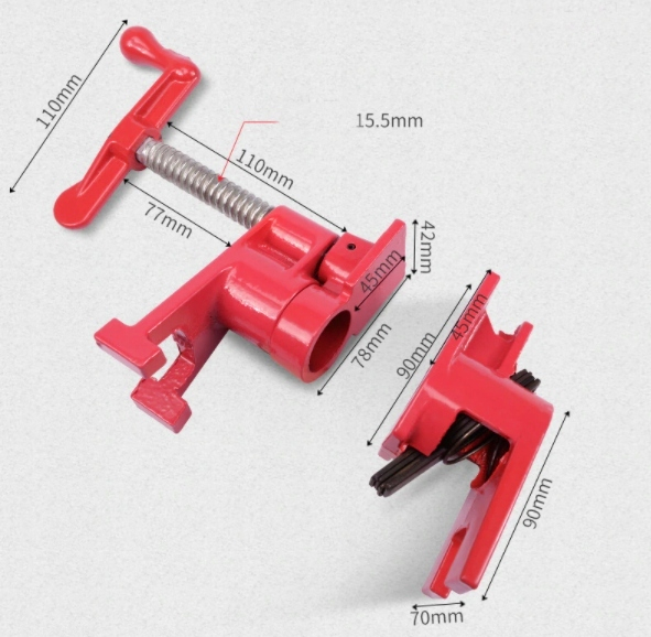 Set 4 menghine cleme tamplarie prelucrare lemn teava tub 3/4 [2]