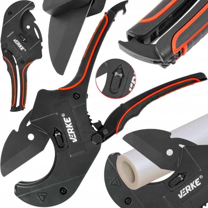 Cleste foarfeca taiat tevi PVC, PP, PE, PU 75mm (V07509) [1]