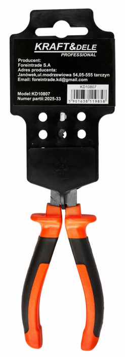 Cleste patent cu varf ascutit lung 180 mm (KD10807) [3]