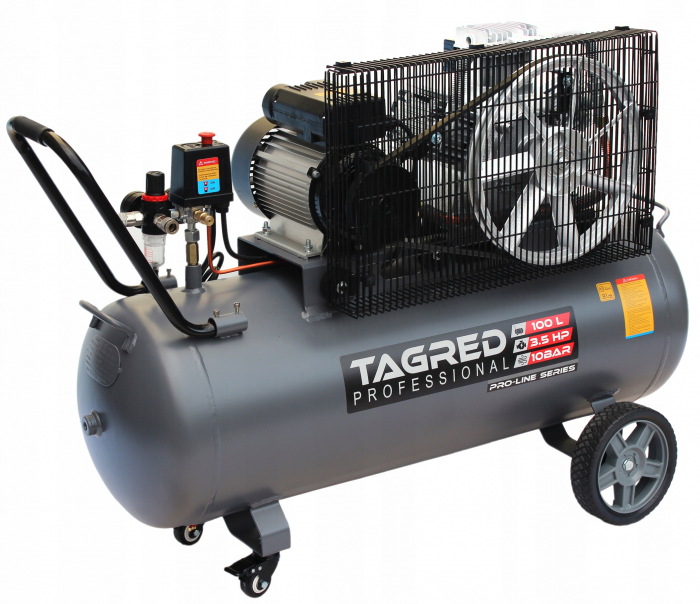 Compresor aer 100L 10BAR fara ulei 510Lmin 3500W 4.8CP (TA3390) [3]