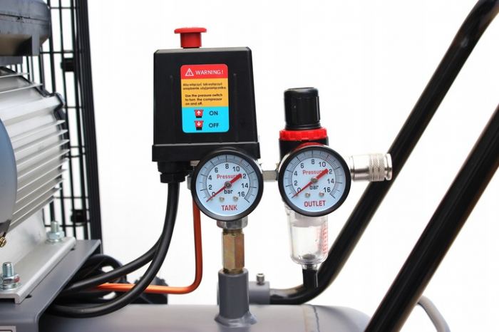 Compresor aer 100L 10BAR fara ulei 510Lmin 3500W 4.8CP (TA3390) [6]