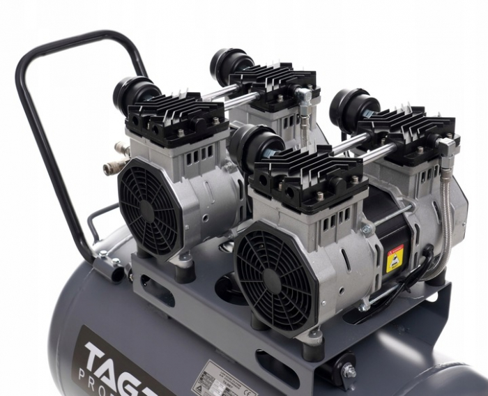 Compresor aer 100L 10BAR fara ulei silentios 580L/min 2X2000W 5.4HP (TA3387) [9]