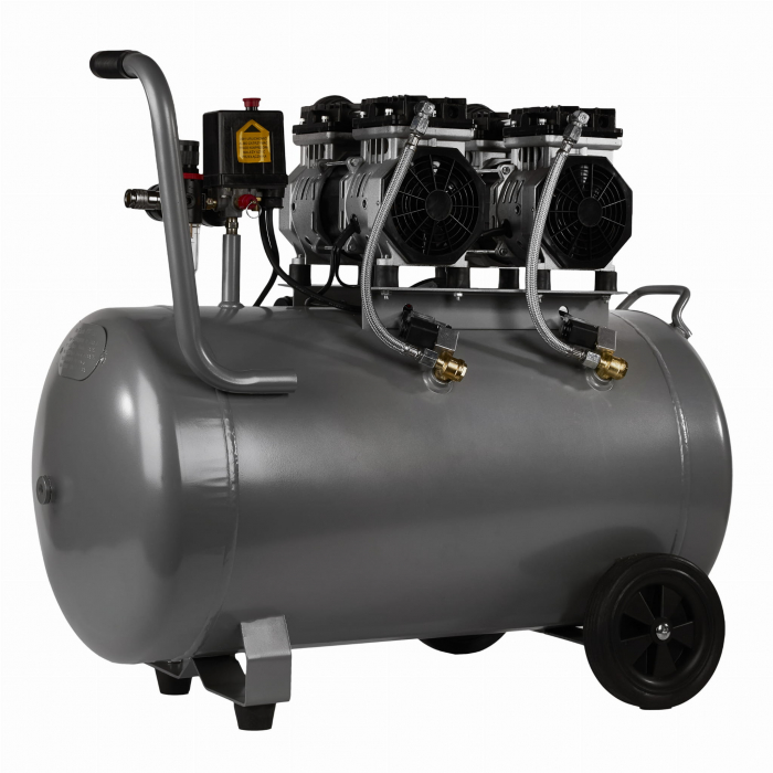 Compresor aer 100L fara ulei silentios 2x1500W 585 Lmin (KD1398) [2]
