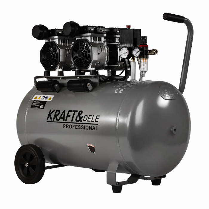 Compresor aer 100L fara ulei silentios 2x1500W 585 Lmin (KD1398) [6]