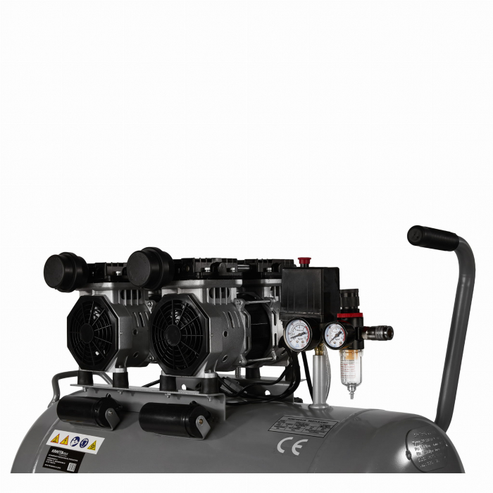Compresor aer 100L fara ulei silentios 2x1500W 585 Lmin (KD1398) [7]