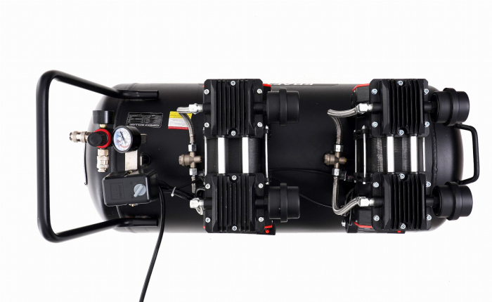 Compresor aer 100L fara ulei silentios 2x1500W 585 L/min (KD1387) [13]