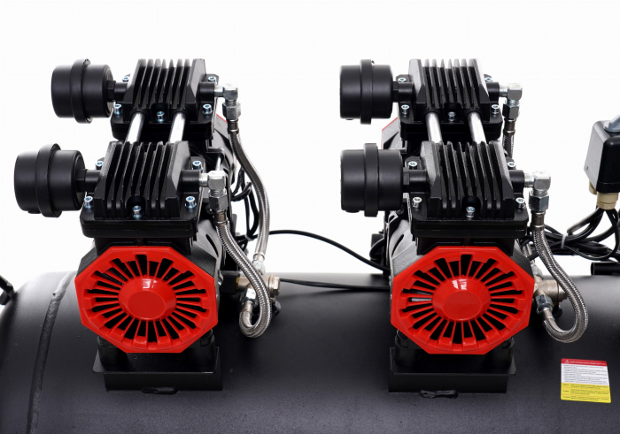 Compresor aer 100L fara ulei silentios 2x1500W 585 L/min (KD1387) [3]