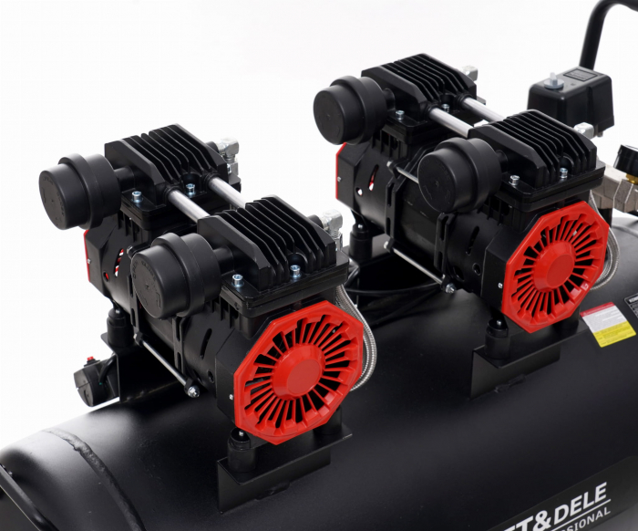 Compresor aer 100L fara ulei silentios 2x1500W 585 L/min (KD1387) [5]