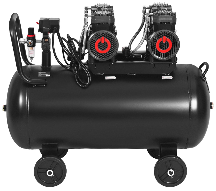 Compresor aer 100L fara ulei silentios 2x2200W 585L/min (KD4083) [5]