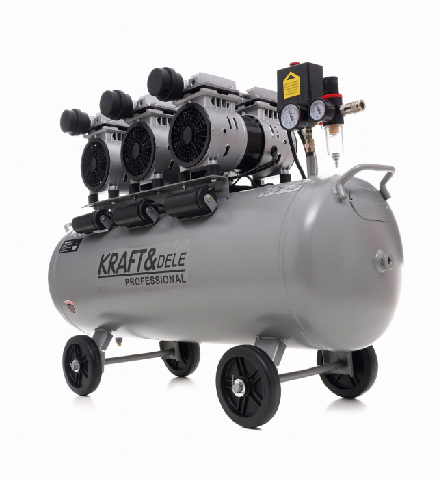 Compresor aer 100L fara ulei silentios 3x1500W 911 L/min (KD1397) [6]