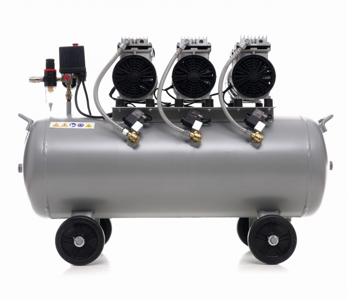 Compresor aer 100L fara ulei silentios 3x1500W 911 L/min (KD1397) [12]