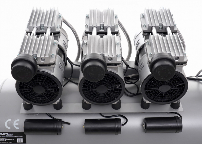 Compresor aer 100L fara ulei silentios 3x1500W 911 L/min (KD1397) [4]