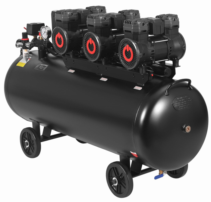 Compresor aer 200L fara ulei silentios 3x2200W 750L/min (KD4084) [6]