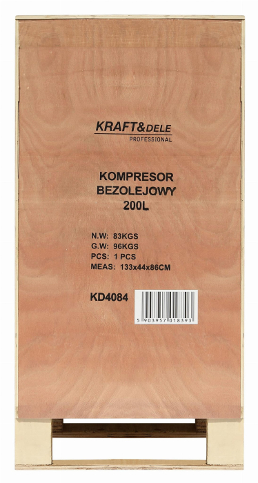 Compresor aer 200L fara ulei silentios 3x2200W 750L/min (KD4084) [21]