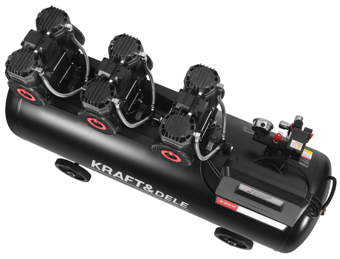 Compresor aer 200L fara ulei silentios 3x2200W 750L/min (KD4084) [13]