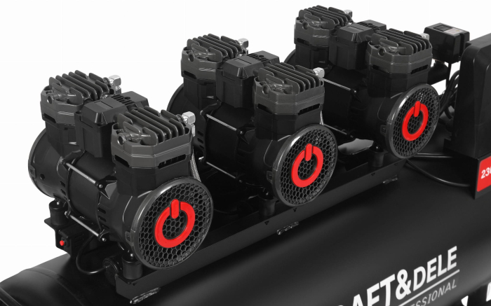 Compresor aer 200L fara ulei silentios 3x2200W 750L/min (KD4084) [7]