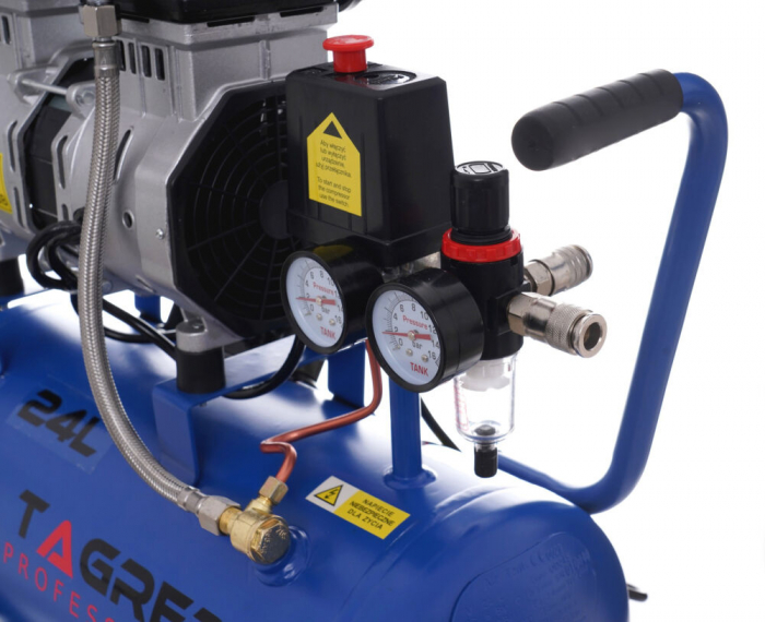 Compresor aer 24L fara ulei silentios 1100kW 218L min  (TA383) [6]