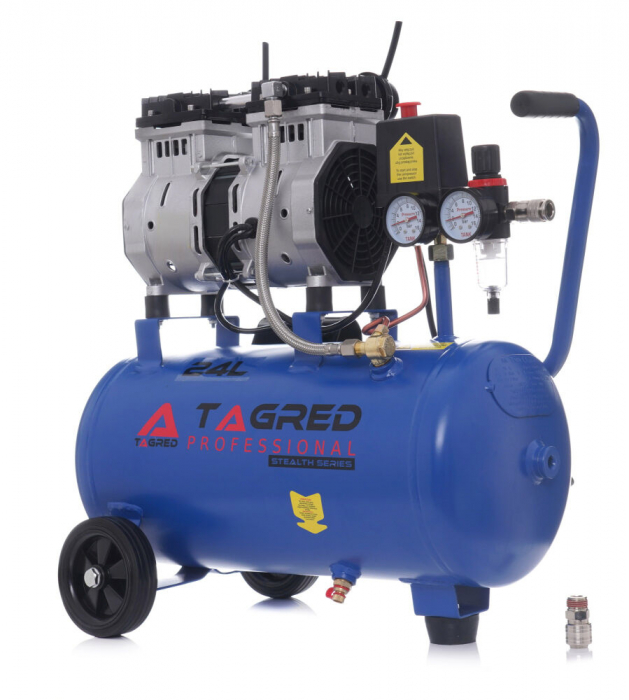 Compresor aer 24L fara ulei silentios 1100kW 218L min  (TA383) [3]