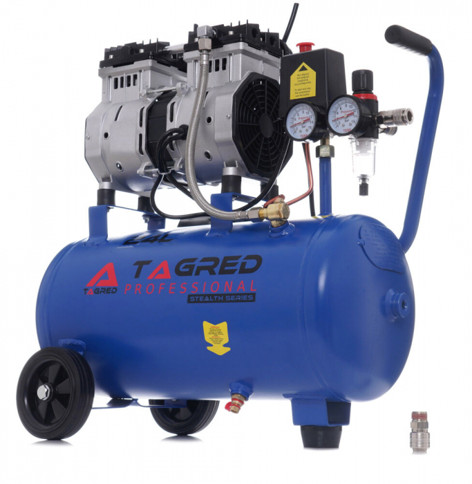 Compresor aer 24L fara ulei silentios 1100kW 218L min  (TA383) [1]