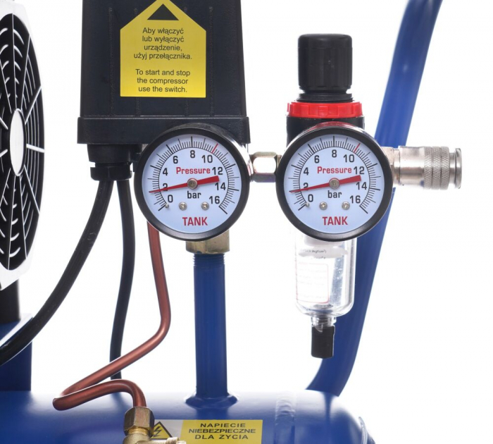 Compresor aer 24L fara ulei silentios 1100kW 218L min  (TA383) [4]