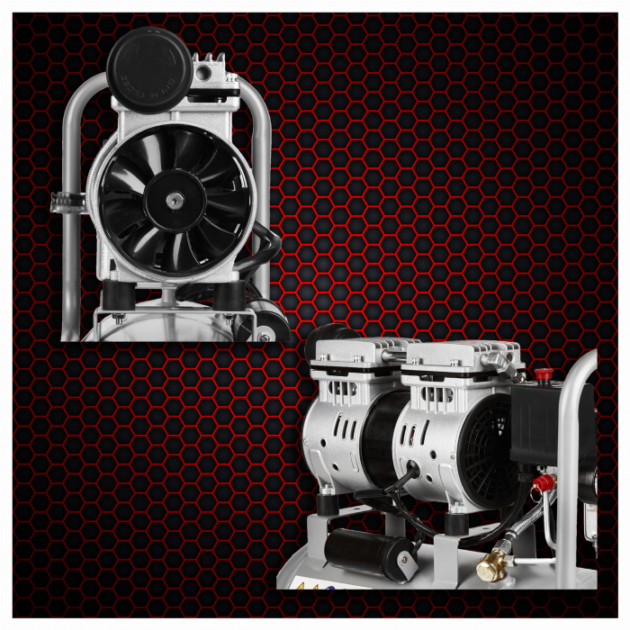 Compresor aer 24L fara ulei silentios 1200W 220 L/min (KD1395) [3]
