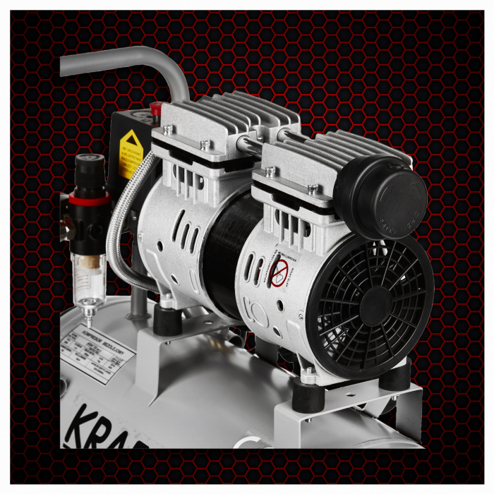 Compresor aer 24L fara ulei silentios 1200W 220 L/min (KD1395) [4]