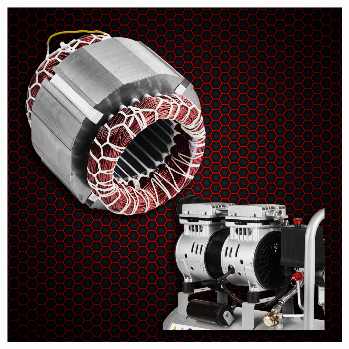 Compresor aer 24L fara ulei silentios 1200W 220 L/min (KD1395) [2]