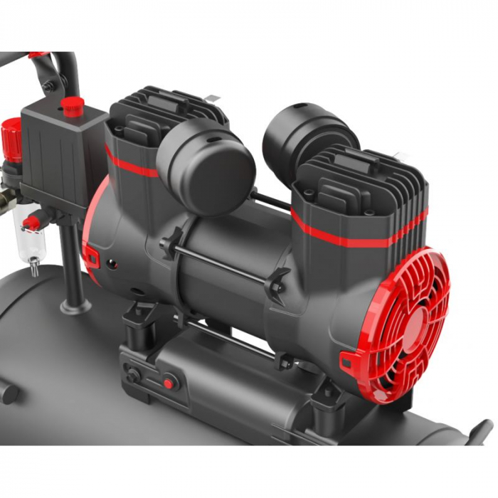 Compresor aer 24L fara ulei silentios 1300W 220 L/min (KD1390) [5]