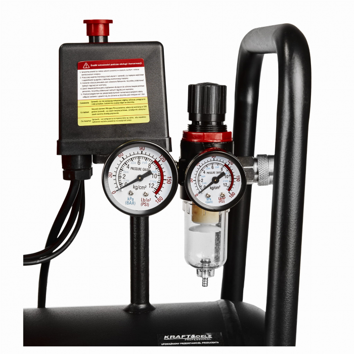 Compresor aer 24L fara ulei silentios 1390W 220 L/min (KD1385) [10]
