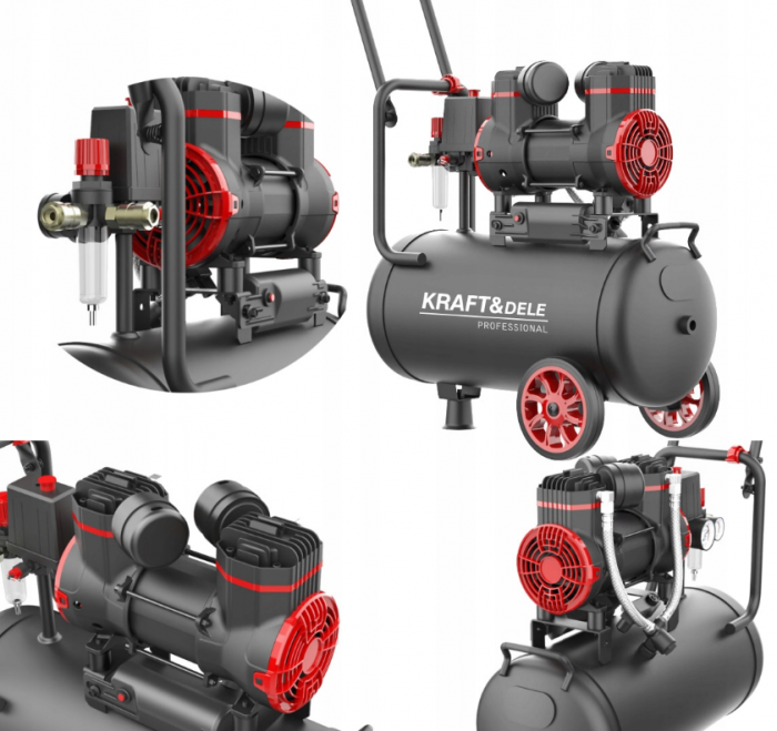 Compresor aer 24L fara ulei silentios 1390W 220 L/min (KD1385) [1]