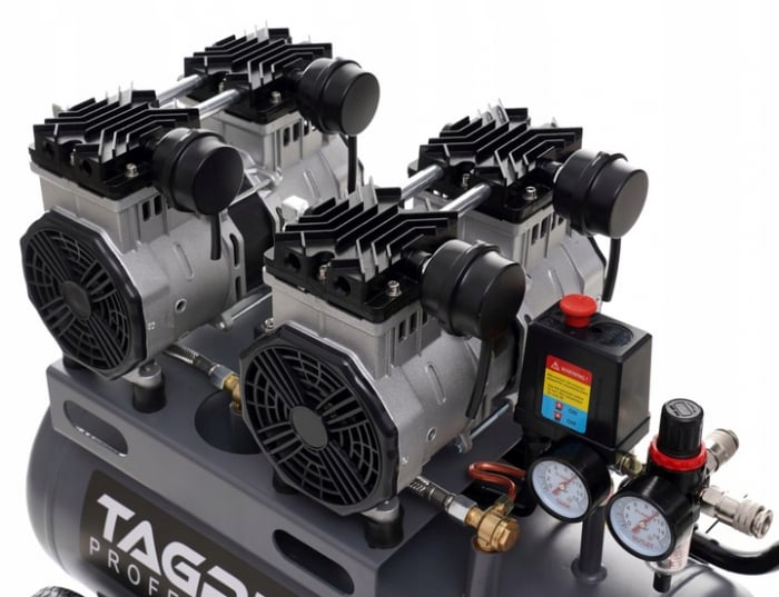 Compresor aer 50L 10BAR fara ulei silentios 550Lmin 2x1500W 4.1CP (TA3385) [3]