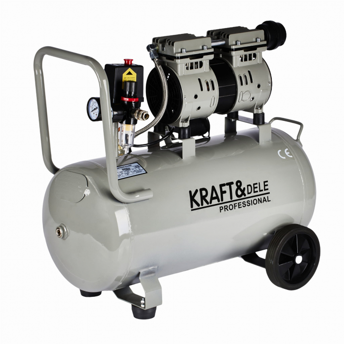Compresor aer 50L fara ulei silentios 1500W 290 Lmin (KD1396) [1]
