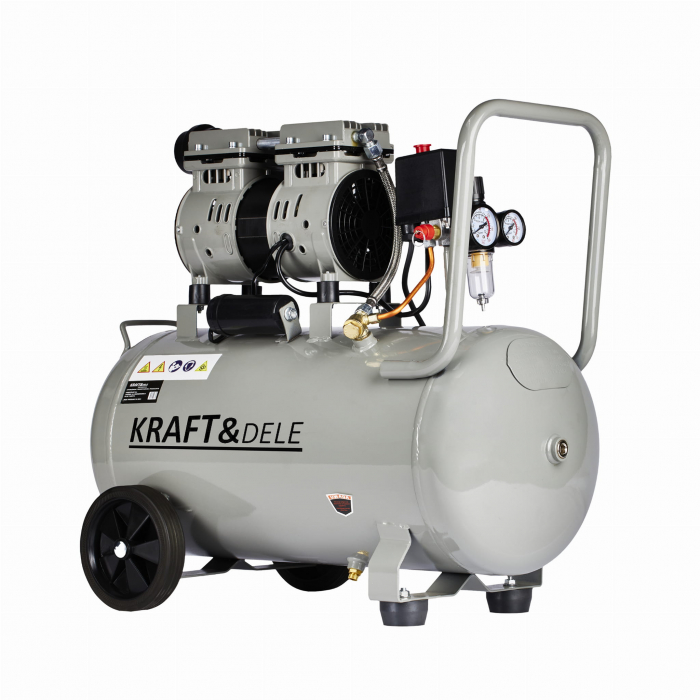 Compresor aer 50L fara ulei silentios 1500W 290 Lmin (KD1396) [3]