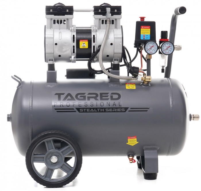 Compresor aer 50L fara ulei silentios 1500W 290L min 10 bar (TA384) [2]