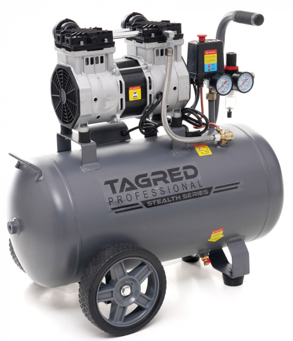 Compresor aer 50L fara ulei silentios 1500W 290L min 10 bar (TA384) [6]